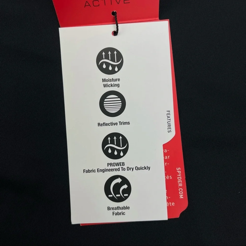 NWT Spyder Active Women’s black  active short sleeve tee shirt size M - Picture 7 of 11